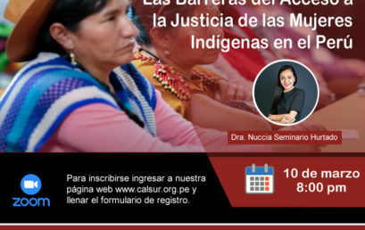 Conferencia Las barreras del Acceso a la Justicia de las Mujeres Indígenas en el Perú