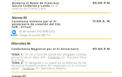 Programa por el XI aniversario del CAL SUR