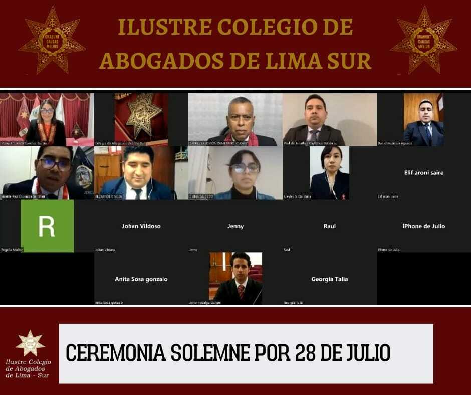 Ceremonia de Sesión Solemne por los 201 años de Independencia del Perú
