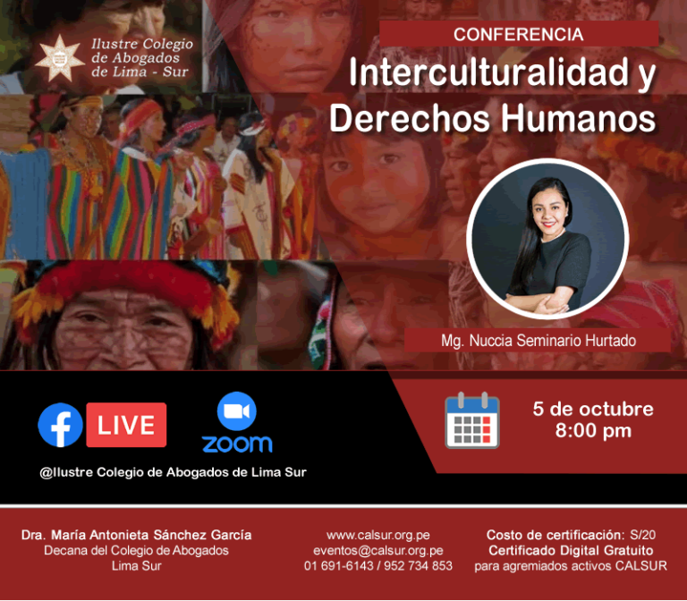 Interculturalidad Y Derechos Humanos - Colegio De Abogados De Lima Sur