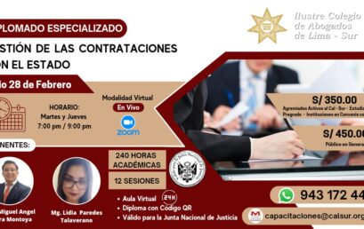 Diplomado Especializado en Gestión de las Contrataciones con el Estado