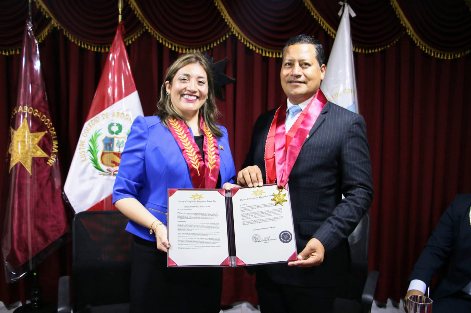 Presidente de la Fiscalía de Lima Sur es incorporado como miembro honorífico del CALSUR