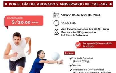 Evento de Confraternidad por el Día del Abogado y Aniversario XIII CALSUR