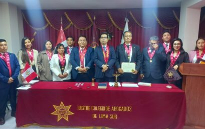 El Dr. Vicente Paul Espinoza Santillan, Decano del Ilustre Colegio de Abogados de Lima Sur incorpora nuevos agremiados a la orden