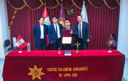 CALSUR incorpora al agremiado Guillermo Jorge Flores Huamani y declaró visitante distinguido al Dr. Marco Noriega Piña decano del Ilustre Colegio de Abogados de Loreto