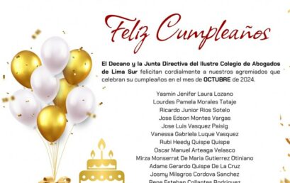 CALSUR felicita a los agremiados que celebran su cumpleaños en octubre